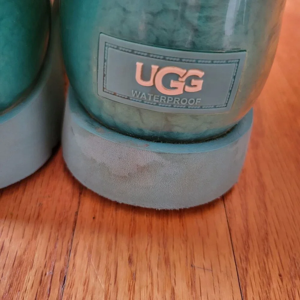 UGG Waterproof‎ Short Boots 6 Blue Green Classic Mini Clear 1113190